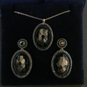 Authentic Swarovski Vita Pendant and Matching Pierced Earrings.